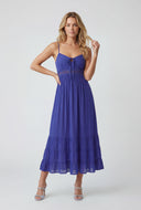 Crochet Insert Tiered Hem Sundress