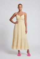 Crochet Insert Tiered Hem Sundress