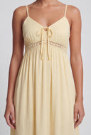 Crochet Insert Tiered Hem Sundress