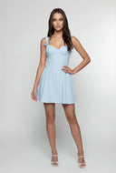 Sol Sweetheart Bow Bustier Skater Dress