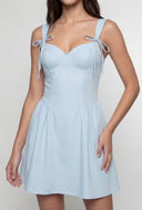 Sol Sweetheart Bow Bustier Skater Dress