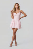 Sol Sweetheart Bow Bustier Skater Dress