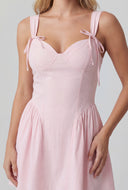 Sol Sweetheart Bow Bustier Skater Dress