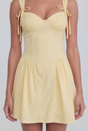 Sol Sweetheart Bow Bustier Skater Dress