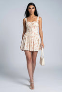 Floral Sleeveless Peasant Dress