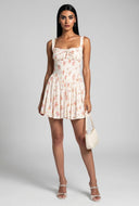 Floral Sleeveless Peasant Dress