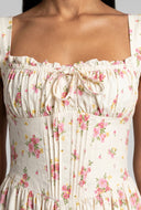Floral Sleeveless Peasant Dress