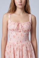 Floral Sleeveless Peasant Dress