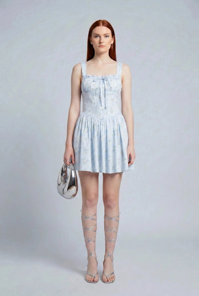 Floral Sleeveless Peasant Dress