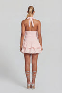 Kendall Eyelet Tiered Halter Dress