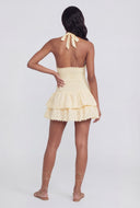 Kendall Eyelet Tiered Halter Dress