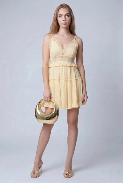 Crochet Insert Mini Dress