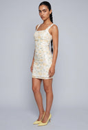 Sequin Lace-Up Back Mini Dress