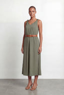 Martha V-Neck Knot Strap Tent Sundress