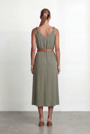 Martha V-Neck Knot Strap Tent Sundress