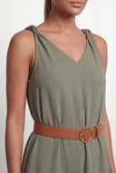 Martha V-Neck Knot Strap Tent Sundress