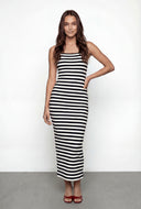 Rib Knit Keyhole Back Maxi Dress