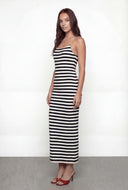 Rib Knit Keyhole Back Maxi Dress