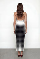 Rib Knit Keyhole Back Maxi Dress