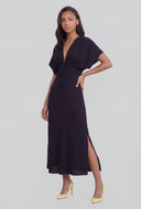 Plunge Crepe Empire Waist Sundress