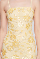 Floral Sequin Mini Dress
