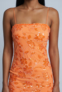 Floral Sequin Mini Dress