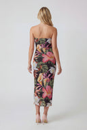 Cutout Patterned Maxi Tube Dress