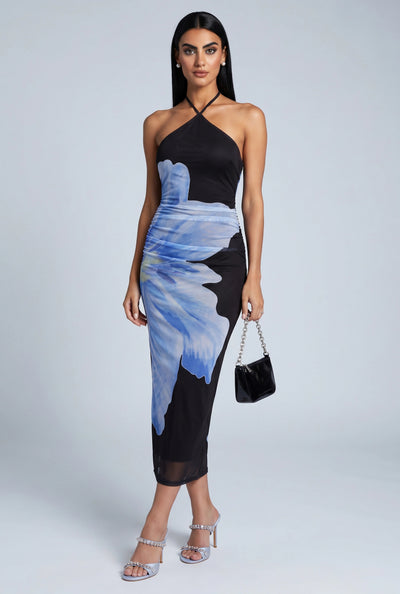 Floral Halter Maxi Dress