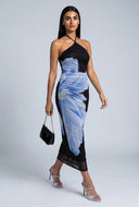 Floral Halter Maxi Dress