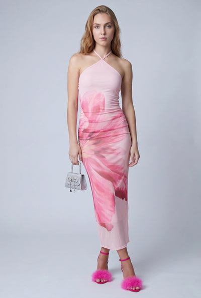 Floral Halter Maxi Dress