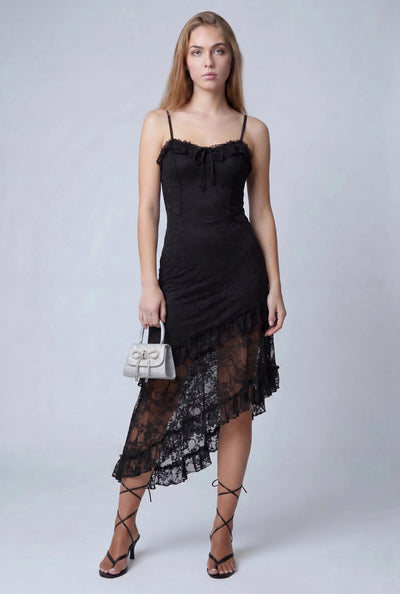 Lace Asymmetrical Dress