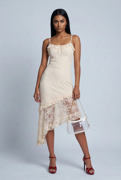 Lace Asymmetrical Dress