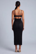 Lace Cowl Neck Maxi Dress