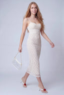 Lace Cowl Neck Maxi Dress