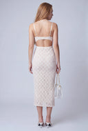 Lace Cowl Neck Maxi Dress