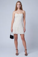 Polka Dot Halter Mini Dress