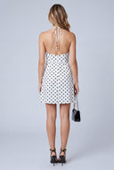 Polka Dot Halter Mini Dress