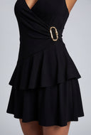 Ruffle Tiered Mini Halter Dress