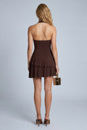 Ruffle Tiered Mini Halter Dress