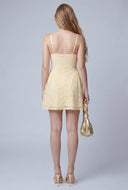 Lace Cowl Neck Mini Dress