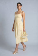 Poplin Criss Cross Back Midi Dress