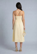 Poplin Criss Cross Back Midi Dress