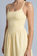 Poplin Criss Cross Back Midi Dress