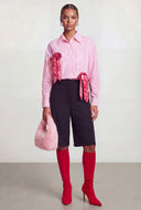Saylor High Waisted Crepe Knit Bermuda Shorts