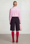 Saylor High Waisted Crepe Knit Bermuda Shorts