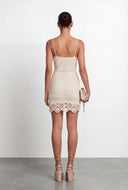 Angie Crochet Overlay Mini Dress