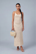 Pointelle Knit Maxi Dress