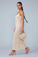 Pointelle Knit Maxi Dress