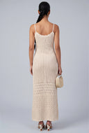 Pointelle Knit Maxi Dress