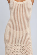 Pointelle Knit Maxi Dress